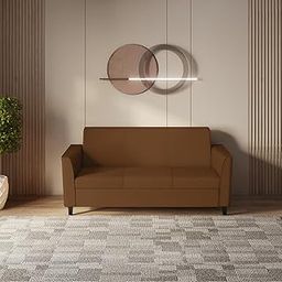 GODREJ INTERIO Sofa Emperor Synthetic Leather Sofa for Living Room, 1-Year Warranty, Solid Wood (Toffee, 3 Seater)-image-66