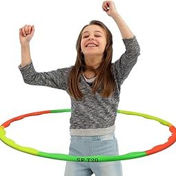 Soccer Pro Hula Hoop Ring, Colorful Detachable Hula Hoops for Weight Loss, Gymnastics & Fun Activities, 6 Inter Lockable Pieces, 26 inch Diameter-image-30