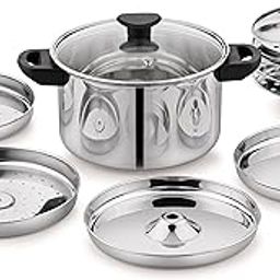 Allo Stainless Steel Idli Maker/Momo Maker/Multi Kadai/Steamer Set-image-29