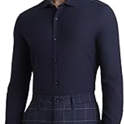 jack & jones Men's Solid Slim fit Spread-Collar Casual Shirt-picture-32