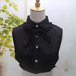 CALANDIS™ Women Chiffon Fake Half Shirt False Collar Detachable Blouse Faux Collar Tie Black | Other Womens Accessories | Womens Accessories-image-62