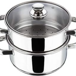 Vinod Stainless Steel Steamer 2 Tier with Glass Lid 18 cm | 2.5 mm Thick Base | Multi Purpose Momos, Modak Maker Steamer | Induction and Gas Base | 2 Year Warranty - Silver-picture-22