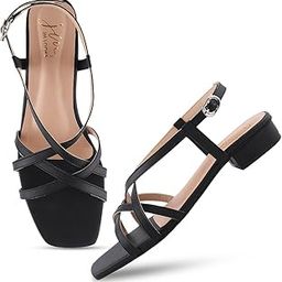 Women's Block Heeled Sandal With Ankle Strap Strapy Sandal Low Heel Open Toe for Casual Beach, Brunch Date Sandal-image-28