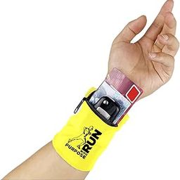 95MILES GARMENTS Yellow Run with Purpose Printed Wrist Band Wallet Wrist Pouch for Multiuses Wristband Wallet for Sports Gym Exercise Outdoor Activities Zipper Type Pcs 2-image-39