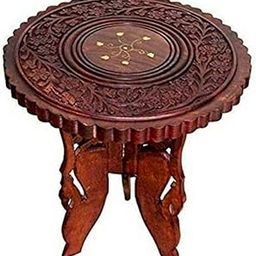Bros Moon 9 inches Kid's favourite Elegant Versatile Table Antique Classy Wooden Stool for Living and Bed Room Furniture/Out Door/Garden use/Gift/Festival-image-34