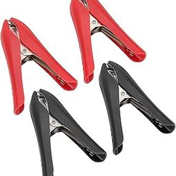 4pcs Electric Clip,Insulating Characteristic Steel ABS Material Strong Clamping Red Black Buckle Type Power Clamp 100a-1