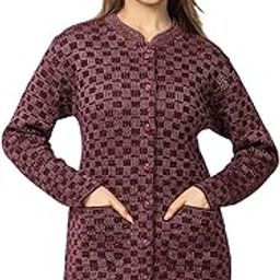Winter Wear Casual Wear Acrylic Blend Button Closure and with Front Pockets Cardigans for Women's-image-19