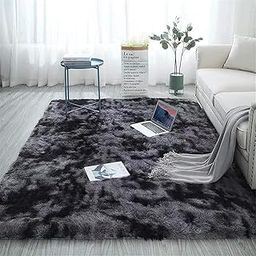 F & B RUGS ; SUPERIOR QUALITY PRODUCTS Luxurious Thick & Soft Shaggy Fur Bedroom Microfiber 2 Inch Pile Modern Rectangular Carpet 120 X 180 4X6 Feet Grey-picture-5