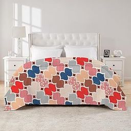 Jai BUN Soft Touch Glace Cotton Zippered 225 TC Blanket Cover || Quilt Cover || Razai Cover || Comforter Cover || for Double Bed Size, Size- 90" x 100" inch, Red Box, 1 Pc-image-98