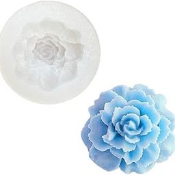 UKIYO international®- Silicone Candle Making Molds Carnation Marigold Flower Moulds Wax Mold Topping Mould Bath Bomb Clay Resin Arts Chocolate Cake Decorations Gumpaste Fondant Small Size-image-10