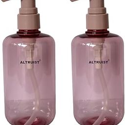 ALTRUIST Lotion Pump Bottle, Clear Small Cylinder Shampoo Lotion Pump Bottle Dispenser Refillable Containers for Liquid, Massage Oil, Hand wash, Body wash, And other lotion, 300ml (Burgundy) Pack of 2-image-25
