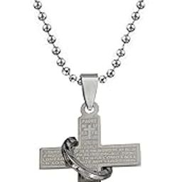 Christmas Gift Lord Holy Jesus Cross Christ Crucifix Silver Stainless Steel 01 Necklace Pendant for Men and Women-picture-17