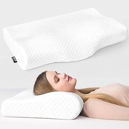 Memory Foam Pillow, Countor Cervical Orthopedic Memory Foam Pillows Supports Neck Pain and Shoulder Pain for Sleeping, Ergonomic Cervical Pillow Neck Support Pillow for Side Back (1-Pcs)-image-95