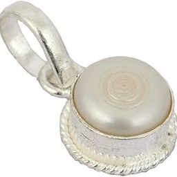 Certified 10.25 Ratti Natural Pearl Gemstone Original Certified moti panchhdhaatu/Ashtadhatu Silver Pendant for Men and Women-image-37