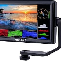 FEELWORLD F5 Prox 5.5 Inch 1600nit High Bright DSLR Camera Field Monitor Touchscreen Waveform 3D LUT F970 External Kit Install for Power Wireless Transmission 1920x1080 4K HDMI in Out Type-c Input-23