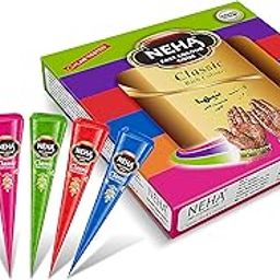 Neha Classic Colour Cone (Pack of 12) - 25G in Each Cone - Multi Color-20
