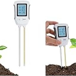 HASTHIP® Professional 3 in 1 Dual Probes Soil Meter for Moisture Temp PH LCD Digital Precison Agriculture Without Battery 2 PCS-1