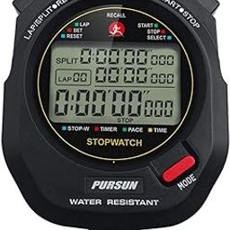 Sport Stopwatch Timer with 100X2laps Split Memory/0.001second Timing,Professional Recall Stop Watch Large Display Alarm Clock Multifunctional for Coach Referee Swimming Running Marathon Competition-16