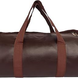 ps PU Leather Gym Duffel Bag | Shoulder Gym Bag | Sports and Travel Bag | Fitness Bag | Gym, Basketball, Football, Multipurpose with Side Compartments for Men, Women, Boys & Girls (Brown)-image-63