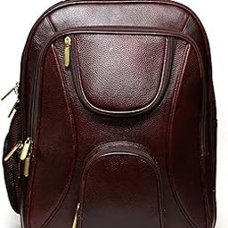 Backpack Bag for Men Expandable Features & Laptop Compartment Made in Pure Leather (Brown)-picture-54