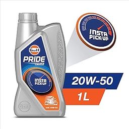 GULF Pride 4T Plus 20W-50 - Engine Oil for 4-Stroke Bikes [1 L] - Pack of 1-picture-31