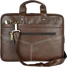Storite 14 Inch PU Leather Expandable Laptop Messenger Organizer Bag/Shoulder Sling Office Bag for Men & Women - (Dark Brown - 40 x 7 x 32 Cm)-picture-15