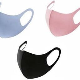 VIEN Polycotton Anti-Pollution Dust Masks Ph2.5 Unisex Respirator Washable&Reusable Face Mask Women Men Safety Sponge Mask Cloth Mask (Black, Blue, Pink, Free Size, Pack Of 3)-32