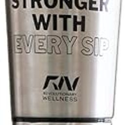 Revolutionary Wellness Stainless Steel Silver Compartment Shaker Bottle - 700ml for Protein Shake 100% Leakproof | Free RW Plant Protein Drink Mix (STEEL/SILVER/COMPARTMENT-image-47