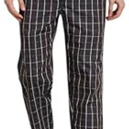 Men Grey Checked Mid-Rise Lounge Pants-image-30