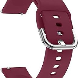 ACM Watch Strap Silicone Belt 22mm compatible with Noise Colorfit Pro 3 Alpha Smartwatch Sports Hook Band Burgundy Purple-9