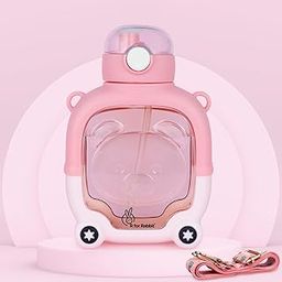 R for Rabbit Tritan Baloo Baby Water Sipper with Carry Strap for Kids | BPA Free Leak Proof Drinking Silicone Straw Sippy Cup for 12+ Months Baby Boy and Girl (1000 ml,Pink)-image-15