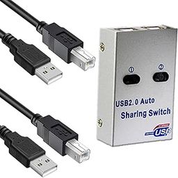 Meshiv USB 2.0 Automatic 2 Port Printer Sharing Switch with 2 Cable-image-44