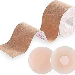 Boob Tape Lift Breast Achieve and Free Nipple Cover Chest Support Sticky Bob Heavy and Large Breast for female Woman Girl Party Marriage Function Skin Color Pack (1)-93