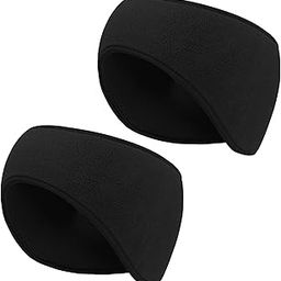Arcweg 2PCS Sport Headbands for Women Men Polar Fleece Full Cover Ear Winter Warmers Stretchy Unisex Sweatband Non-Slip Hairband Outdoors Head Wrap for Running Cycling Skiing-47