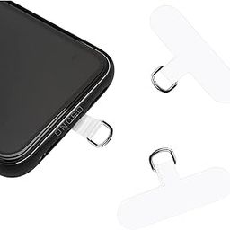 Black White Transparent Pack of 2 Phone Tether Tab pad Universal Lanyard Patch Without Adhesive Anti-Lost Attachment Hanging Metal Ring for Smartphone Mobile Wrist Strap-image-86