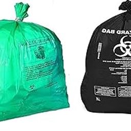 VENOM Bio Hazard/Bio-Medical Waste Bag in 51 Micron Thickness Use For Medical Waste|Dustbin Bag|(As Per Govt. Standards), 17 X 19 Inches (Size) Green -8 Pcs|Black-8 Pcs| (Pack of 16)-picture-5
