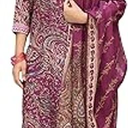 Women's Purple Rayon Blend Paisley Straight Printed Kurta Pant With Dupatta Set | Daily Straight Kurta Set | Printed Salwar Suit For Women-image-64