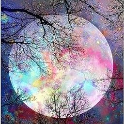Shreekunj Impex 5D Diamond Painting Kits for Kids and Adults Moon Tree Full Round Diamond Art | Night Paint by Numbers Kits Rhinestone Embroidery Cross Stitch Arts Craft for Home Wall Decor 30x40cm-picture-29