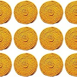 Kanhaji creations Akhand Jyot Diya Batti Navratri Special Pack of 12 (Yellow)-image-19