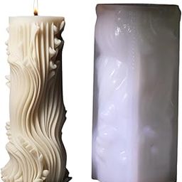 HASTHIP® 3D DIY Plant Vine Roman Column Candle Silicone Mold-image-5