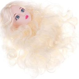 MERISHOPP 1/4 BJD Head Sculpt with Light Gold Hair Doll Replacement Body Part Decor-image-9