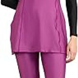 Boldfit Swimming Suit for Women 2 Piece Swim Suit Set Full Body Swimming Costume for Women Stretchable Fit Swimwear for Ladies Sleeve Swimsuit for Woman Berry XXL-image-92