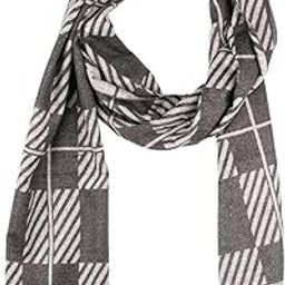 Multi Grid Stripe Grey Wool Scarf for Men – Soft & Warm Winter Wrap, Elegant Formal & Casual Wear-picture-20