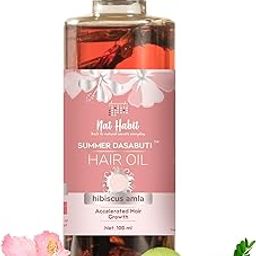 Nat Habit Hibiscus Amla Summer Hair Oil For Men & Women, Helps In Hair Growth & Thickness, For All Hair Types, No Paraffin, Mineral Oil, Preservatives & Chemicals, 100ml-13