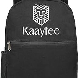 Sparta Canvas Backpack 15.6" Unisex Multipurpose Backpack | Canvas Material | Zippered Compartments with Pocket (Black)-picture-0