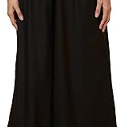 Women High Rise Floral Lace Hem Design Flared Ethnic Palazzos-image-2