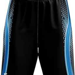 Men's/Boy's Polyester Sublimated Basketball Shorts Black-image-51