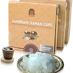 DEVAYAM Premium Sambrani Havan Cups | Pack of 7, Bhimseni Kapur Hawan Cups | Made with Laung, Bhimseni Kapur, Loban, Guggal & Herbs | Ideal for Puja, Meditation, Yoga & Aromatherapy-image-13