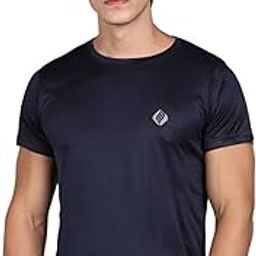 Rodya Men's Solid Navy Blue Active Wear Short Sleeve Athletic T-Shirts for Gym, Running, Yoga, Crossfit-image-97