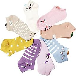 Women's Ankle Length Cotton Socks - Comfortable and Stylish Cotton Ankle Socks for Kids (Pack of 5,Multicolor)-image-42
